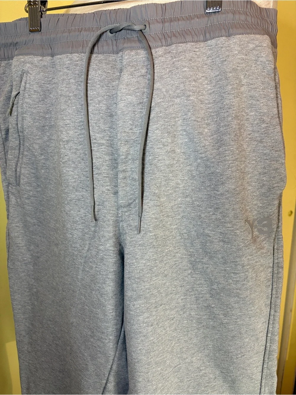Y-3 Adidas x Yohji Yamamoto Light Gray Drawstring Jogger Sweatpants